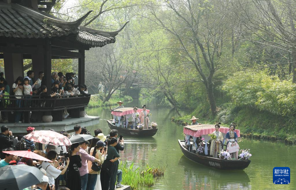 浙江杭州：西溪湿地花朝节开启再现传统水乡习俗