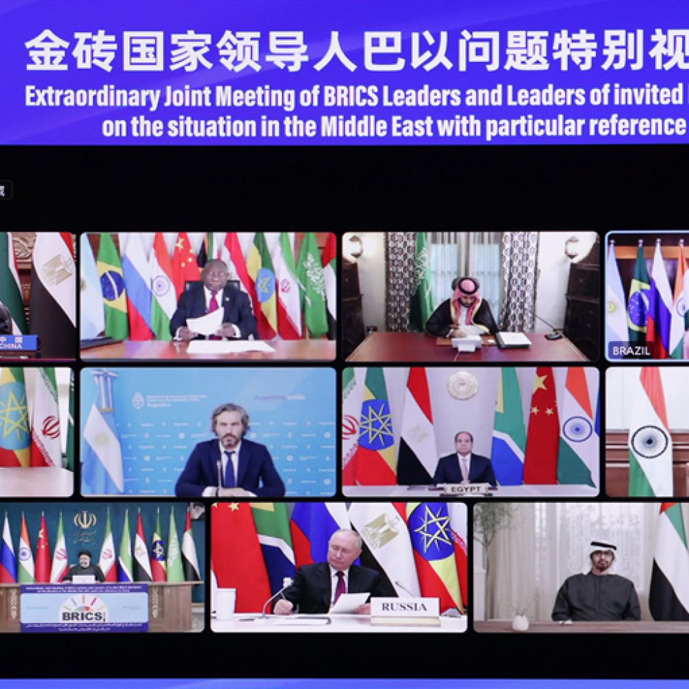 习近平出席金砖国家领导人巴以问题特别视频峰会 