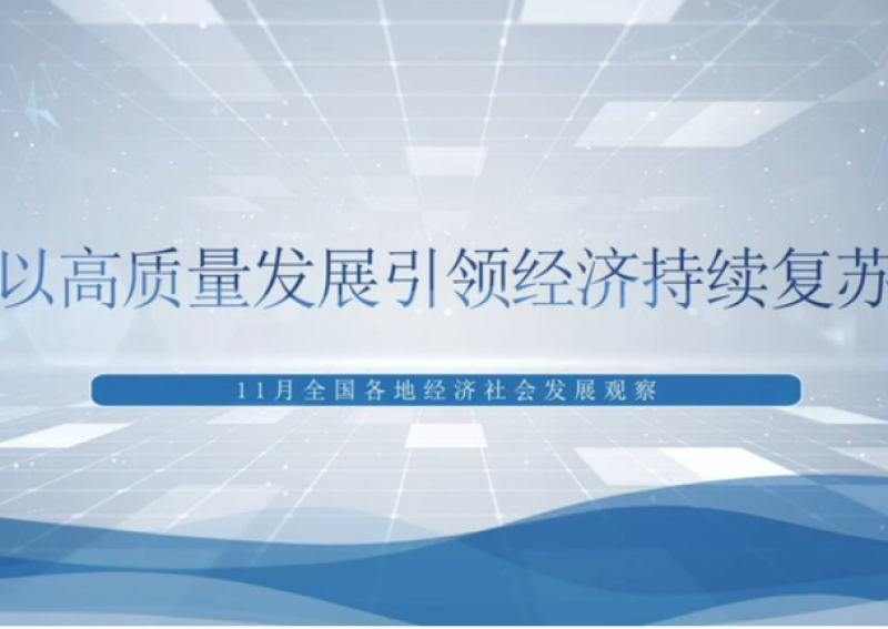 稳中求进每月看丨以高质量发展引领经济持续复苏——11月全国各地经济社会发展观察 
