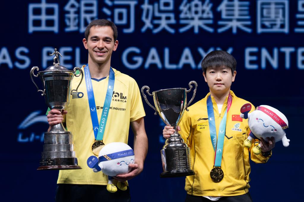 澳门乒乓球世界杯：孙颖莎成功卫冕国乒男单丢冠