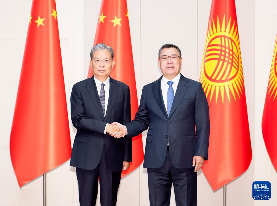 赵乐际对吉尔吉斯斯坦进行正式友好访问